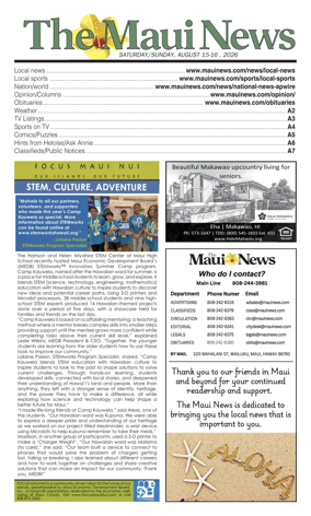 Cover of The Maui News - Weekender