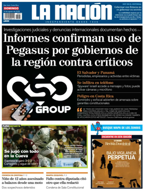 Cover of La Nacion (Costa Rica)