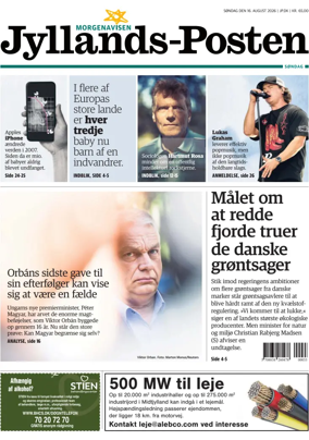 Cover of Jyllands-Posten Sondag