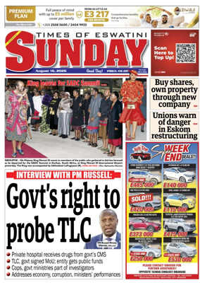 Cover of Times of Eswatini Sunday