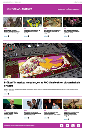 Cover of Euronews Culture and Sport (Turkish) Compiled Edition