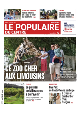 Cover of Le Populaire du Centre (Haute-Vienne)
