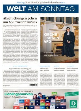 Cover of Welt am Sonntag
