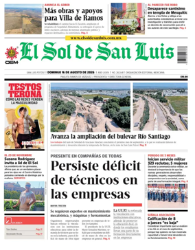 Cover of El Sol de San Luis Potosi