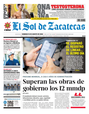 Cover of El Sol de Zacatecas