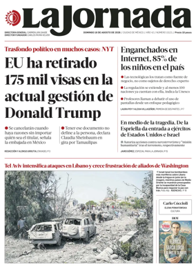 Cover of La Jornada