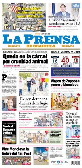 Cover of La Prensa de Coahuila