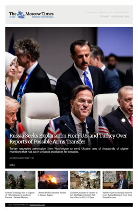 Cover of The Moscow Times - English