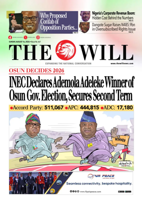 Cover of THEWILL NEWSPAPER
