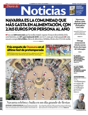 Cover of Diario de Noticias (Spain)