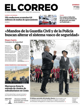 Cover of El Correo (Gipuzkoa)