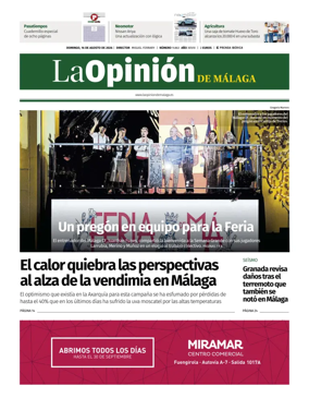 Cover of La Opinion de Malaga