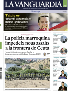 Cover of La Vanguardia (Catalonia - 1st edition)
