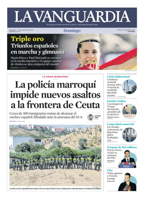 Cover of La Vanguardia