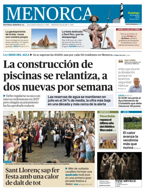 Cover of Menorca Diario Insular