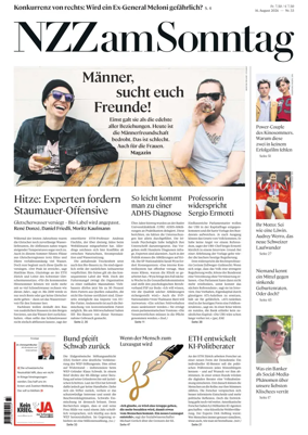 Cover of Neue Zurcher Zeitung Sunday