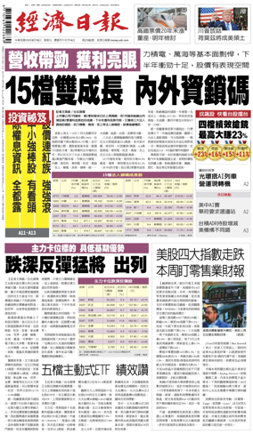 Cover of Economic Daily News (Taiwan)