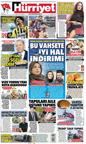 Cover of Hurriyet