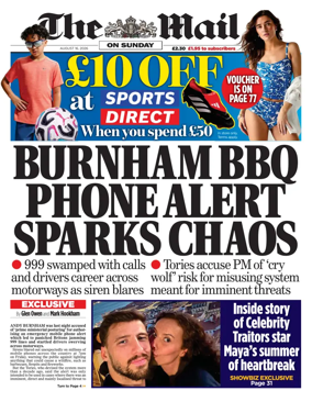 Cover of The Mail on Sunday