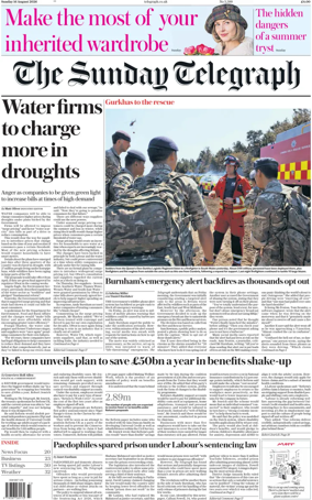 Cover of The Sunday Telegraph