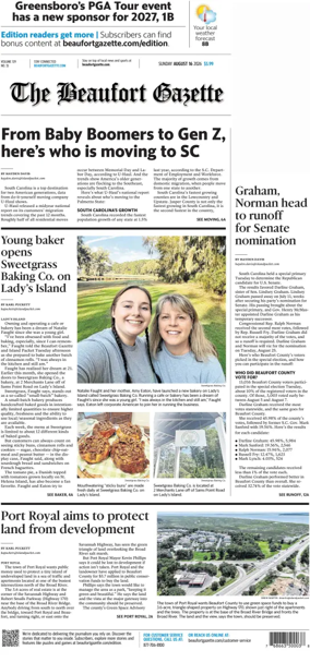 Cover of Beaufort Gazette (Sunday)