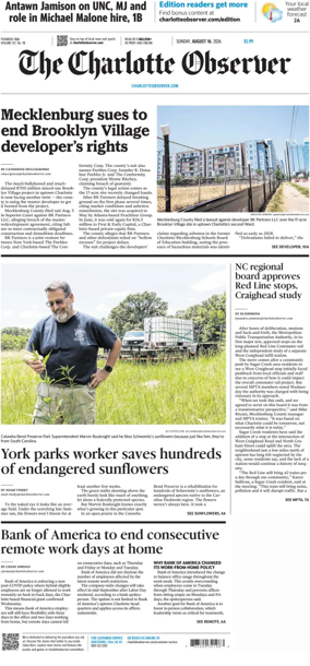 Cover of The Charlotte Observer (Sunday)