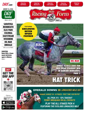 Cover of Daily Racing Form National Digital Edition