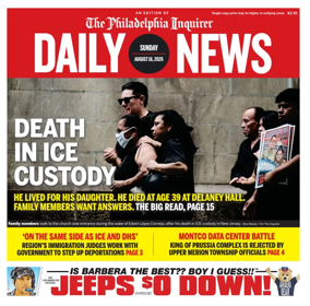 Cover of Philadelphia Daily News