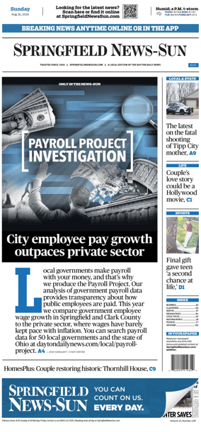 Cover of Springfield News-Sun