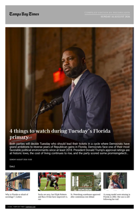 Cover of Tampa Bay Times TFP