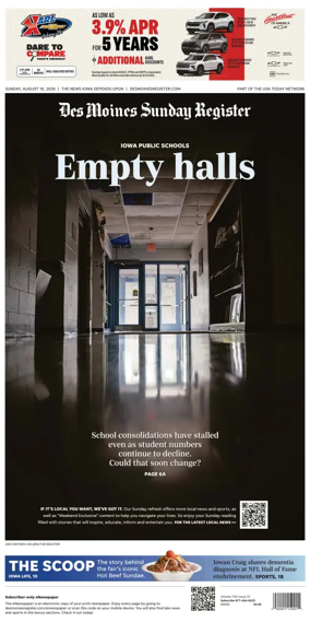 Cover of The Des Moines Register
