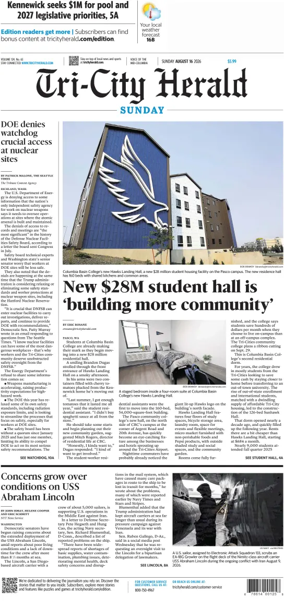 Cover of Tri-City Herald (Sunday)