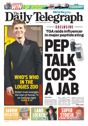 Cover of The Daily Telegraph (Sydney)