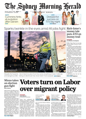 Cover of The Sydney Morning Herald
