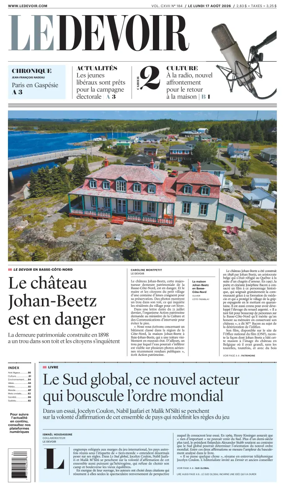 Cover of Le Devoir
