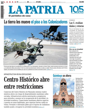 Cover of La Patria (Colombia)