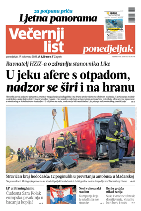 Cover of Vecernji list - Zagreb