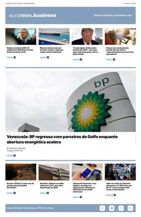 Cover of Euronews Business (Portuguese)