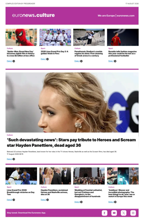 Cover of Euronews Culture and Sport Compiled Edition