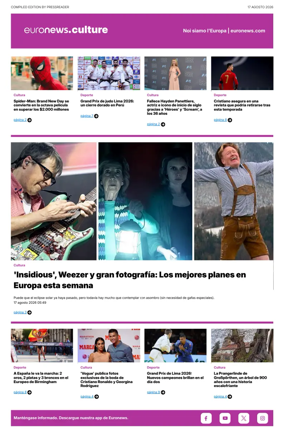 Cover of Euronews Culture and Sport (Spanish) Compiled Edition