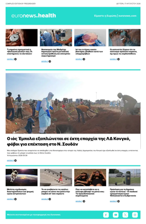 Cover of Euronews Health (Greek) Compiled Edition