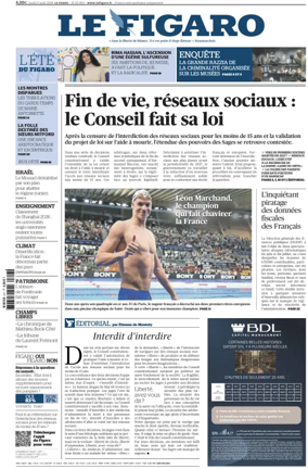 Cover of Le Figaro