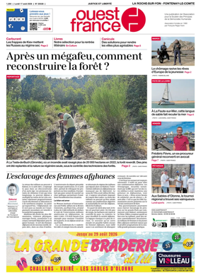 Cover of Ouest France (La Roche-sur-Yon - Fontenay-le-Comte)