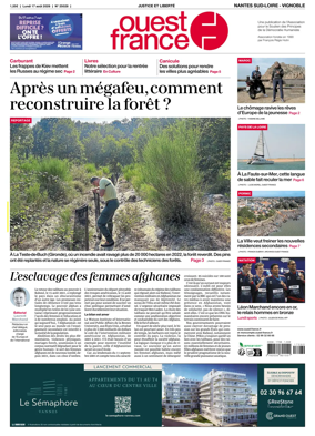 Cover of Ouest France (Nantes / Sud-Loire / Vignoble)