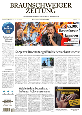Cover of Braunschweiger Zeitung (Helmstedter Nachrichten)