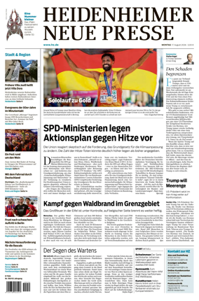 Cover of Heidenheimer Neue Presse