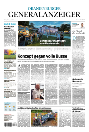 Cover of Oranienburger Generalanzeiger