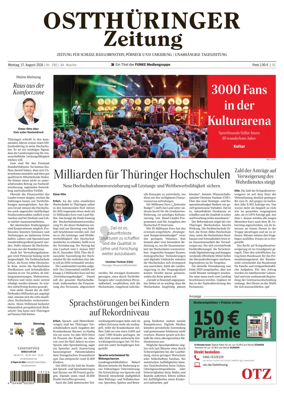 Cover of Ostthuringer Zeitung (Posneck)
