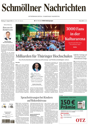 Cover of Ostthuringer Zeitung (Schmolln)
