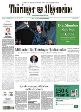 Cover of Thuringer Allgemeine (Sonderhausen und Artern)